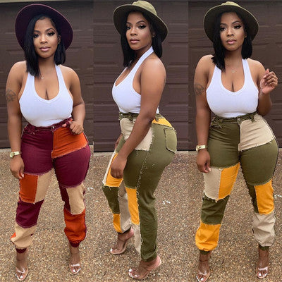 Multicolor Femme Denim Plus Size Jeans