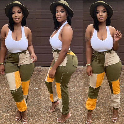 Multicolor Femme Denim Plus Size Jeans