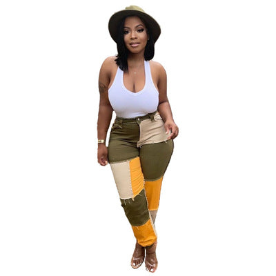Multicolor Femme Denim Plus Size Jeans