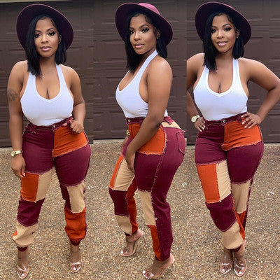 Multicolor Femme Denim Plus Size Jeans