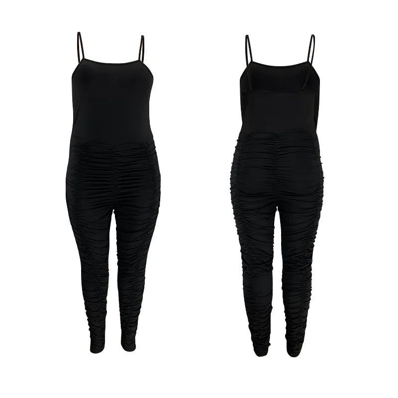 Plus Size Women Clothing Plus Size Jumpsuits for Women Ruffle Pants Plus Size Bodysuit