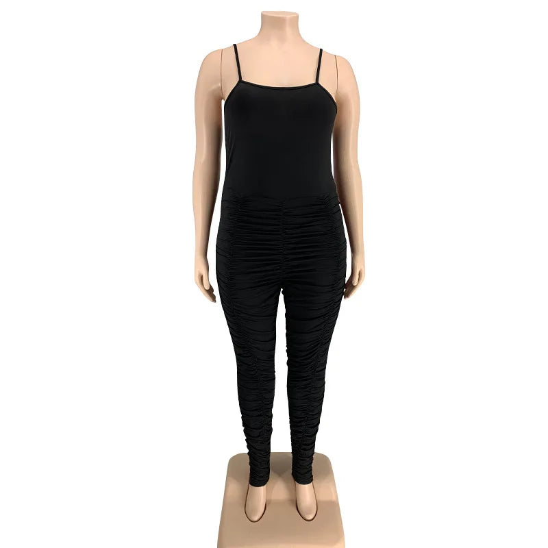 Plus Size Women Clothing Plus Size Jumpsuits for Women Ruffle Pants Plus Size Bodysuit